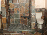 Slate Bathroom Shower Stall
