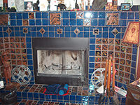 Ceramic Tiled Fire Place