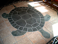 Mosaic “Turtle” Floor Design (front)