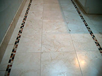 Marble Floor with Cut Marble Deco Stripes