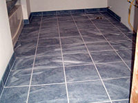 Tiled Floor and Trim (shown pre-acid washed)